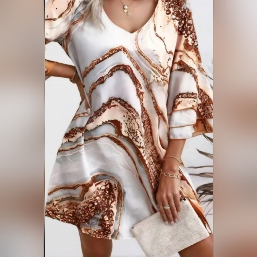 Pretty Cream and Pink Dress NWT